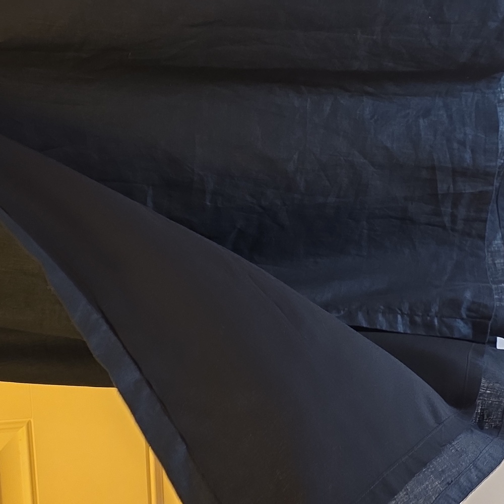 Reistor Black A-Line Sustainable Linen Overlap Midi Skirt - Large NWT - Picture 16 of 16
